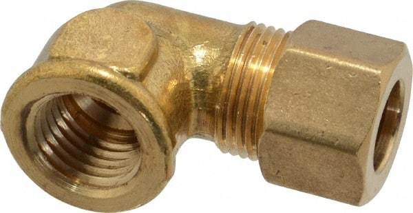 Cerro - 3/8" OD, Brass Female Elbow - Comp x FNPT Ends - Eagle Tool & Supply