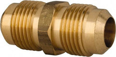 Cerro - 5/8" Tube OD, 45° Brass Flared Tube Union - Flare x Flare Ends - Eagle Tool & Supply