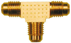 Cerro - 5/8" Tube OD, 45° Brass Flared Tube Union Tee - Flare x Flare x Flare Ends - Eagle Tool & Supply