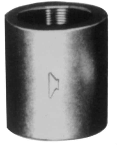 Made in USA - Size 1-1/2", Class 3,000, Steel Black Pipe Coupling - 3,000 psi, Socket Weld End Connection - Eagle Tool & Supply