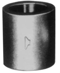 Made in USA - Size 1-1/2", Class 3,000, Steel Black Pipe Coupling - 3,000 psi, Socket Weld End Connection - Eagle Tool & Supply
