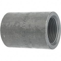 Made in USA - Size 1", Class 3,000, Forged Carbon Steel Black Pipe Coupling - 925 psi, Threaded End Connection - Eagle Tool & Supply