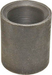 Made in USA - Size 2", Class 3,000, Forged Carbon Steel Black Pipe Coupling - 925 psi, Threaded End Connection - Eagle Tool & Supply