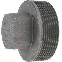 Made in USA - Size 2", Class 3,000, Forged Carbon Steel Black Pipe Square Plug - 925 psi, Threaded End Connection - Eagle Tool & Supply