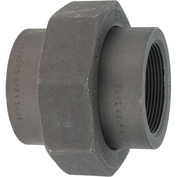 Made in USA - Size 2", Class 3,000, Forged Carbon Steel Black Pipe Union - 925 psi, Threaded End Connection - Eagle Tool & Supply