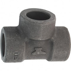 Made in USA - Size 1/2", Class 3,000, Forged Carbon Steel Black Pipe Tee - 925 psi, Socket Weld End Connection - Eagle Tool & Supply