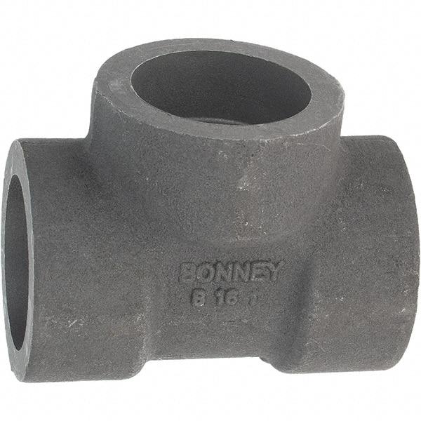 Made in USA - Size 1", Class 3,000, Forged Carbon Steel Black Pipe Tee - 925 psi, Socket Weld End Connection - Eagle Tool & Supply