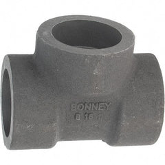 Made in USA - Size 1", Class 3,000, Forged Carbon Steel Black Pipe Tee - 925 psi, Socket Weld End Connection - Eagle Tool & Supply