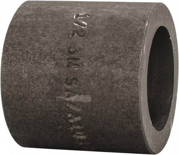 Made in USA - Size 1/2", Class 3,000, Forged Carbon Steel Black Pipe Coupling - 925 psi, Socket Weld End Connection - Eagle Tool & Supply