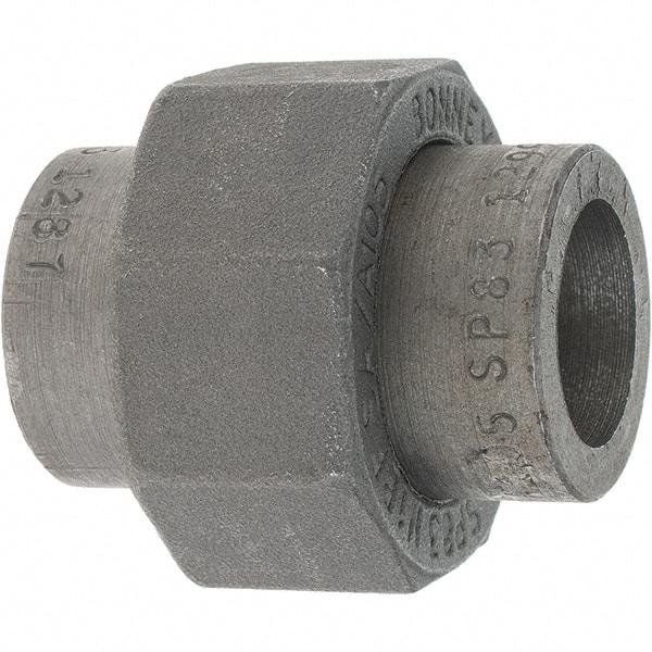 Made in USA - Size 1/2", Class 3,000, Forged Carbon Steel Black Pipe Union - 925 psi, Socket Weld End Connection - Eagle Tool & Supply