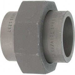 Made in USA - Size 1-1/2", Class 3,000, Forged Carbon Steel Black Pipe Union - 925 psi, Socket Weld End Connection - Eagle Tool & Supply