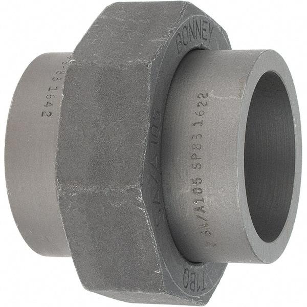 Made in USA - Size 2", Class 3,000, Forged Carbon Steel Black Pipe Union - 925 psi, Socket Weld End Connection - Eagle Tool & Supply