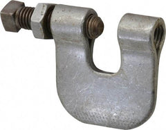 Made in USA - 3/4" Max Flange Thickness, 1/2" Rod C-Clamp with Locknut - 380 Lb Capacity, Carbon Steel - Eagle Tool & Supply