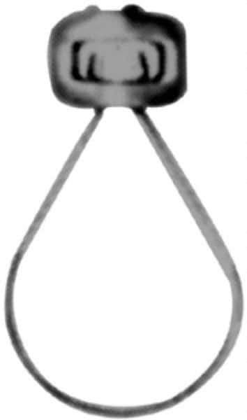 Made in USA - 1-1/2" Pipe, 3/8" Rod, Malleable Iron Adjustable Ring Hanger - Black, 400 Lb Capacity - Eagle Tool & Supply