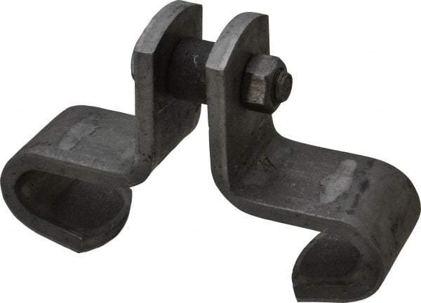 Made in USA - 3/8" Rod Center Beam Clamp - 1,000 Lb Capacity, Carbon Steel - Eagle Tool & Supply