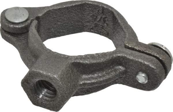Value Collection - 3/4" Pipe, 3/8" Rod, Extension Split Pipe Clamp - 180 Lb Capacity, Malleable Iron - Eagle Tool & Supply