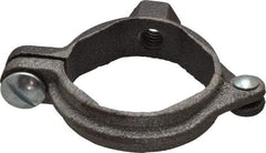 Value Collection - 1-1/4" Pipe, 3/8" Rod, Extension Split Pipe Clamp - 180 Lb Capacity, Malleable Iron - Eagle Tool & Supply