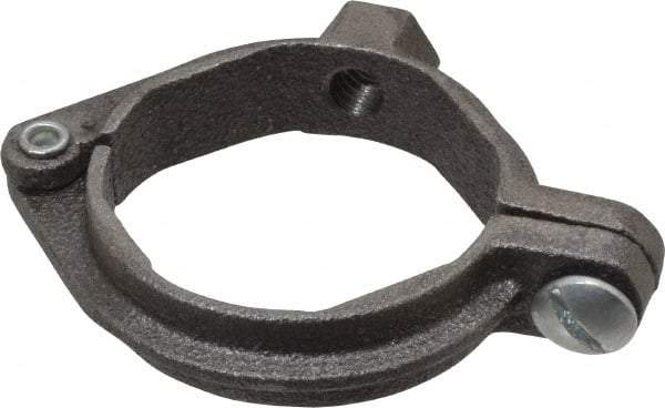 Value Collection - 1-1/2" Pipe, 3/8" Rod, Extension Split Pipe Clamp - 180 Lb Capacity, Malleable Iron - Eagle Tool & Supply