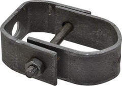 Made in USA - 1" Pipe, 3/8" Rod, Carbon Steel Adjustable Clevis Hanger - Black Coated, 610 Lb Capacity - Eagle Tool & Supply