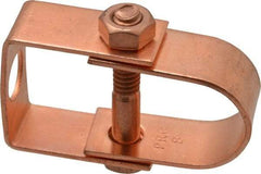 Value Collection - 3/4" Pipe, 3/8" Rod, Carbon Steel Adjustable Clevis Hanger - Copper Plated, 250 Lb Capacity - Eagle Tool & Supply