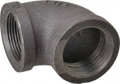 Made in USA - Size 1-1/4", Class 150, Malleable Iron Black Pipe 90° Elbow - 150 psi, Threaded End Connection - Eagle Tool & Supply