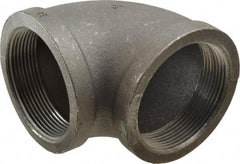 Made in USA - Size 3", Class 150, Malleable Iron Black Pipe 90° Elbow - 150 psi, Threaded End Connection - Eagle Tool & Supply