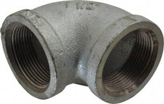 Made in USA - Class 150, 1-1/2" Galvanized Pipe 90° Elbow - Threaded, Malleable Iron - Eagle Tool & Supply