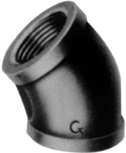 B&K Mueller - Class 150, 1-1/4" Galvanized Pipe 45° Elbow - Threaded, Malleable Iron - Eagle Tool & Supply