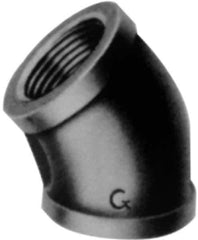 B&K Mueller - Class 150, 1-1/4" Galvanized Pipe 45° Elbow - Threaded, Malleable Iron - Eagle Tool & Supply