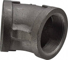Made in USA - Size 2", Class 150, Malleable Iron Black Pipe 45° Elbow - 150 psi, Threaded End Connection - Eagle Tool & Supply