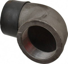 Made in USA - Size 2-1/2", Class 150, Malleable Iron Black Pipe 90° Street Elbow - 150 psi, Threaded End Connection - Eagle Tool & Supply