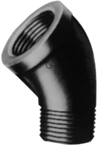 B&K Mueller - Class 150, 1" Galvanized Pipe 45° Street Elbow - Threaded, Malleable Iron - Eagle Tool & Supply