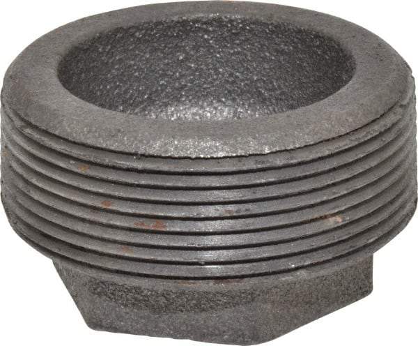Made in USA - Size 2 x 3/4", Class 150, Malleable Iron Black Pipe Hex Bushing - 150 psi, Threaded End Connection - Eagle Tool & Supply