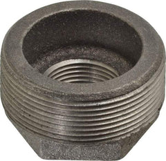 Made in USA - Size 2 x 1", Class 150, Malleable Iron Black Pipe Hex Bushing - 150 psi, Threaded End Connection - Eagle Tool & Supply