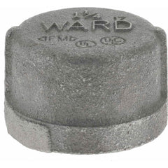 Black Cap: 1-1/4″, 150 psi, Threaded Malleable Iron, Black Finish, Class 150