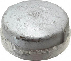 Made in USA - Class 150, 4" Galvanized Pipe End Cap - Threaded, Malleable Iron - Eagle Tool & Supply