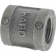 Black Coupling: 1/2″, 150 psi, Threaded Malleable Iron, Black Finish, Class 150