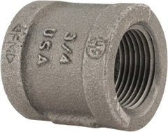 Black Coupling: 3/4″, 150 psi, Threaded Malleable Iron, Black Finish, Class 150