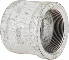 Made in USA - Class 150, 2" Galvanized Pipe Coupling (Right Hand) - Threaded, Malleable Iron - Eagle Tool & Supply