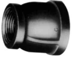 Made in USA - Size 3 x 2", Class 150, Malleable Iron Black Pipe Reducing Coupling - Threaded End Connection - Eagle Tool & Supply