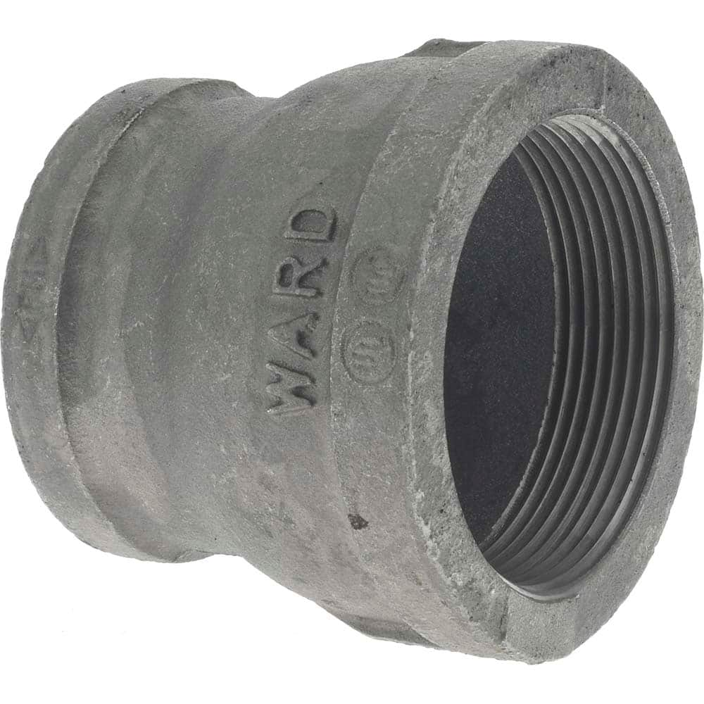 Black Reducing Coupling: 3 x 2-1/2″, 150 psi, Threaded Malleable Iron, Black Finish, Class 150