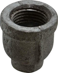 Made in USA - Class 150, 1/2 x 1/8" Galvanized Pipe Reducing Coupling - Threaded, Malleable Iron - Eagle Tool & Supply