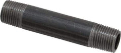 Value Collection - Schedule 40, 1/8" Diam x 2" Long Steel Black Pipe Nipple - Threaded - Eagle Tool & Supply