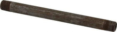 Value Collection - Schedule 40, 1/8" Diam x 4-1/2" Long Steel Black Pipe Nipple - Threaded - Eagle Tool & Supply