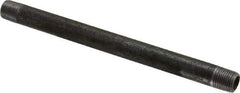 Value Collection - Schedule 40, 1/8" Diam x 5" Long Steel Black Pipe Nipple - Threaded - Eagle Tool & Supply