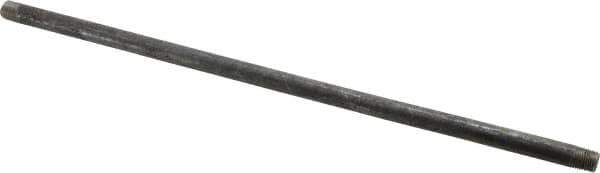 Value Collection - Schedule 40, 1/8" Diam x 12" Long Steel Black Pipe Nipple - Threaded - Eagle Tool & Supply