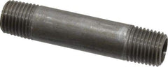 Value Collection - Schedule 40, 1/4" Diam x 2-1/2" Long Steel Black Pipe Nipple - Threaded - Eagle Tool & Supply