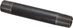 Value Collection - Schedule 40, 1/4" Diam x 3" Long Steel Black Pipe Nipple - Threaded - Eagle Tool & Supply