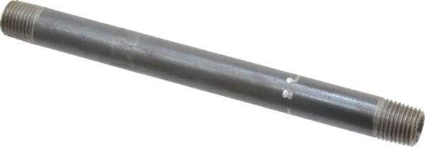 Value Collection - Schedule 40, 1/4" Diam x 6" Long Steel Black Pipe Nipple - Threaded - Eagle Tool & Supply