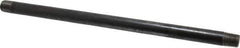 Value Collection - Schedule 40, 1/4" Diam x 10" Long Steel Black Pipe Nipple - Threaded - Eagle Tool & Supply